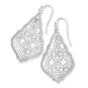 Kendra Scott Addie Silver Earrings in Filigree Mix
